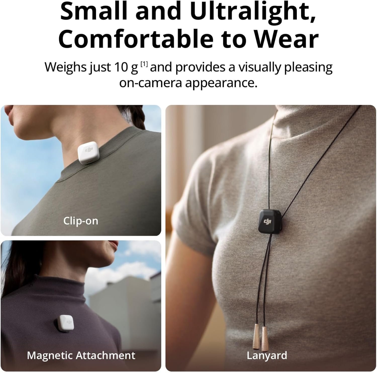 DJI Mic Mini wireless microphone system work view