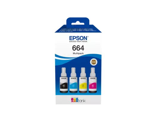 Epson 664 EcoTank 4-Colour Multipack packaging front view