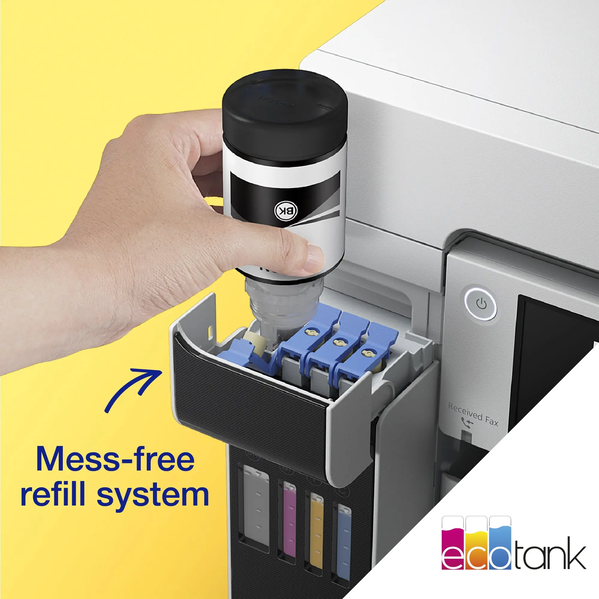 Epson EcoTank L15180 Inkjet Printer ink fill view