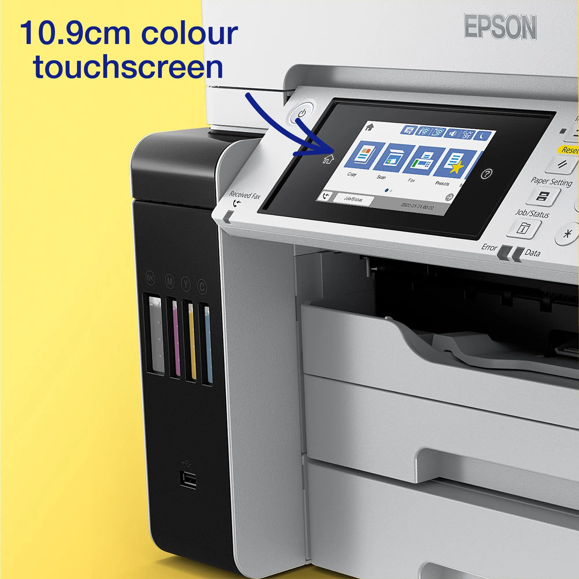 Epson EcoTank L15180 Inkjet Printer lcd view