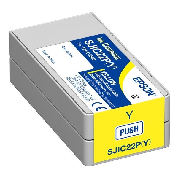 Epson ColorWorks C3500 Yellow Ink Cartridge front view