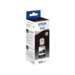 Epson 112 EcoTank Pigment Black Ink Bottle front view