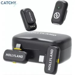 Hollyland LARK A1 Combo wireless microphone system front view