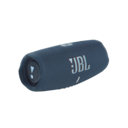 JBL Charge 5 Blue portable Bluetooth speaker left view