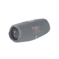 JBL Charge 5 Grey portable Bluetooth speaker left view