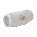 JBL Charge 6 White portable Bluetooth speaker left view