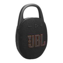 JBL Clip 5 Black portable Bluetooth speaker side l view