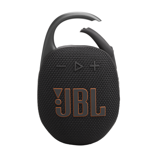 JBL Clip 5 Black portable Bluetooth speaker front view