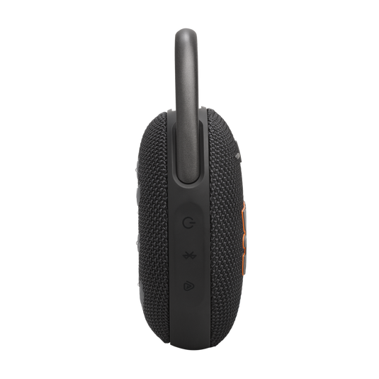 JBL Clip 5 Black portable Bluetooth speaker left view