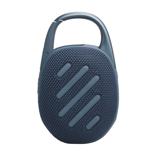 JBL Clip 5 Blue portable Bluetooth speaker back view