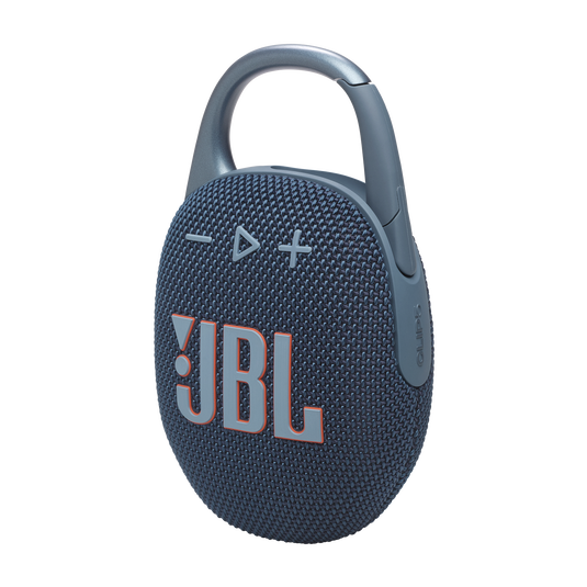 JBL Clip 5 Blue portable Bluetooth speaker side r view