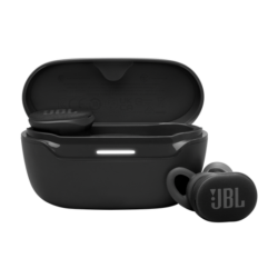 JBL Endurance Race 2 Black earbuds front view