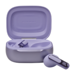 JBL Live Beam 3 Purple earbuds front view