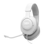 JBL Quantum 100 Custom White wired gaming headset side view