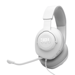 JBL Quantum 100 Custom White wired gaming headset side view