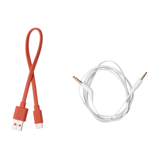 JBL Tune 770NC White wireless headphones cable view