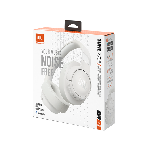 JBL Tune 770NC White wireless headphones pack view