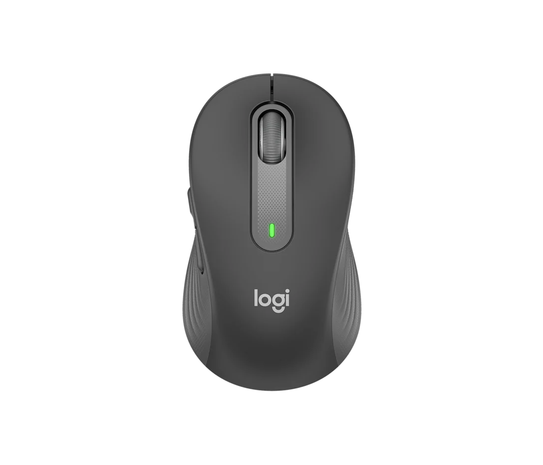 Logitech M650 L Wireless Mouse left-handed ergonomic design top view