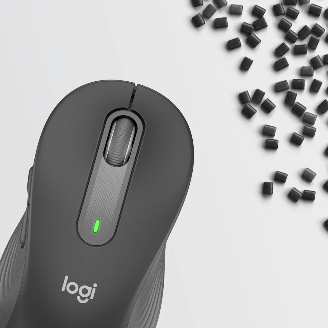 Logitech M650 L Wireless Mouse left-handed ergonomic design work view