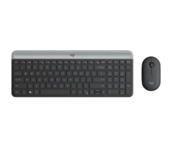 Logitech MK470 Slim Wireless Combo keyboard and mouse top view