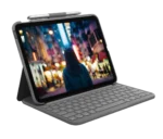 Logitech Slim Folio for iPad 10th Gen Arabic keyboard front view