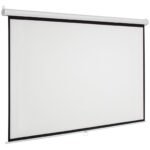 Manual projector screen wall mount 2x2 front view