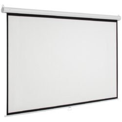 Manual projector screen wall mount 2x2 front view