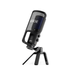 RØDE NT-USB+ condenser microphone stand side view