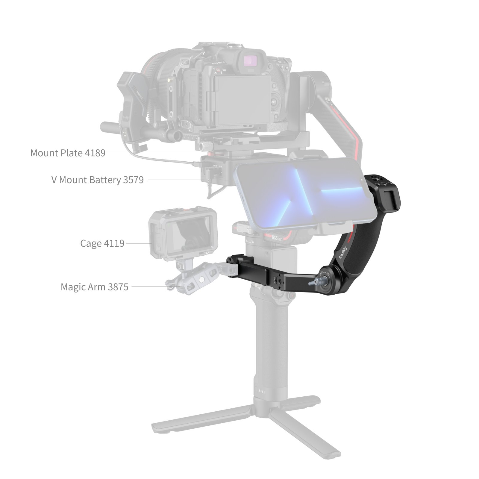 SmallRig Sling Handle used for low-angle shooting work view
