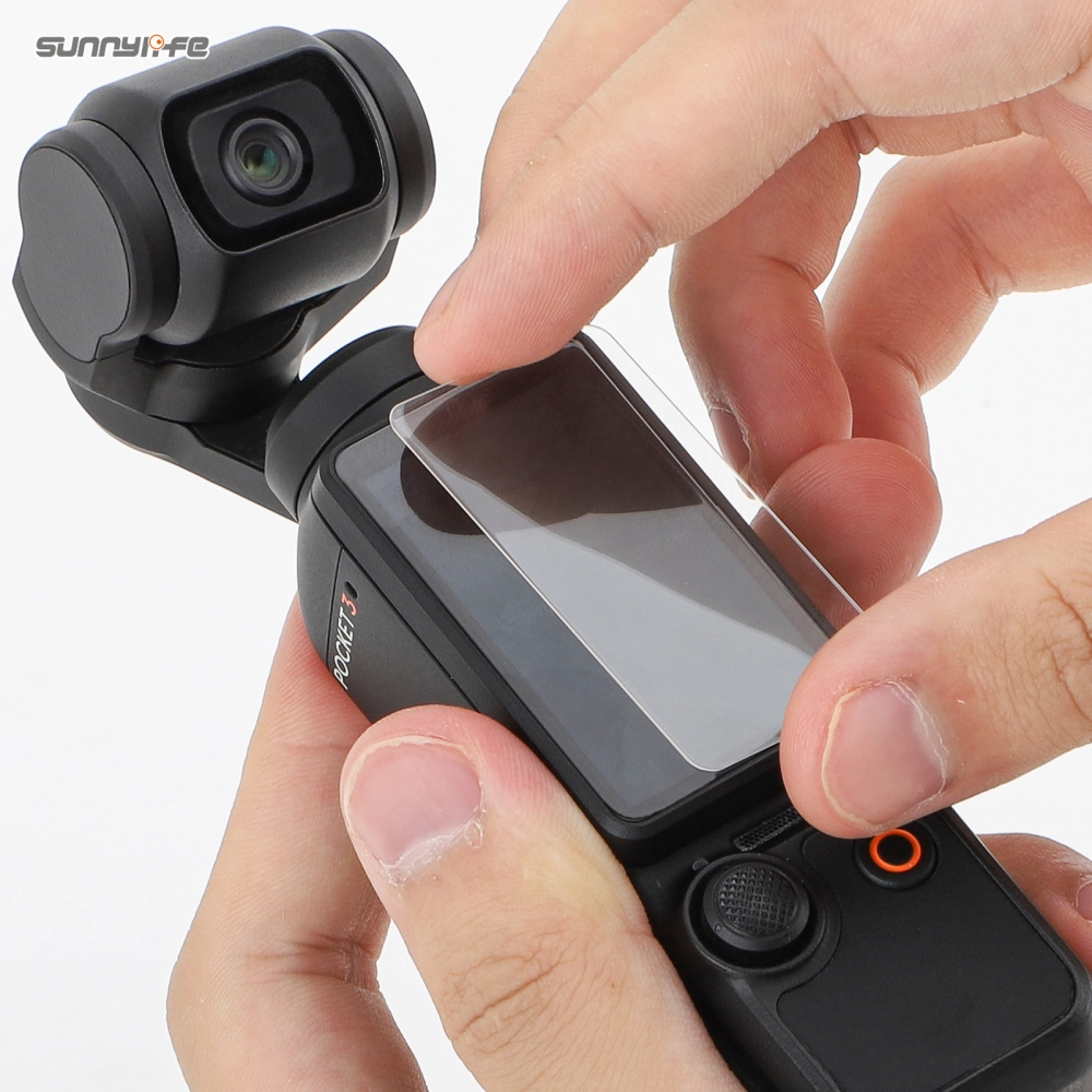Sunnylife screen protector applied to DJI Osmo Pocket 3
